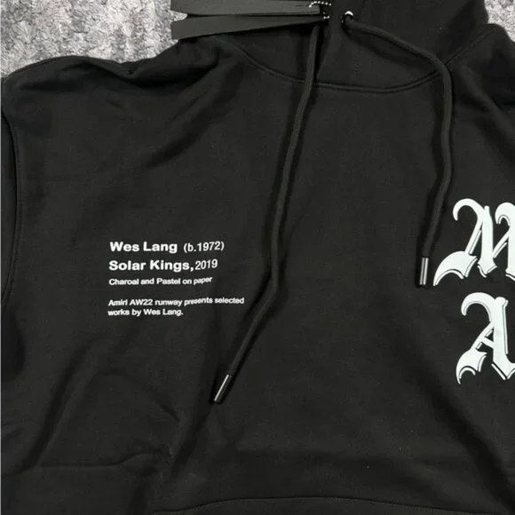 AMIRI Grim Reaper MA Logo Men's Large Hoodie